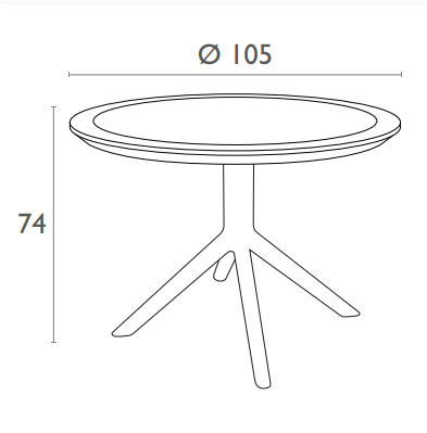 Sky table Ø105 taupe-2