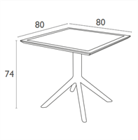 Sky table 80 taupe-2
