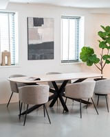 Harper spinpoot  deens ovaal naturel  blad 200x100cm-3